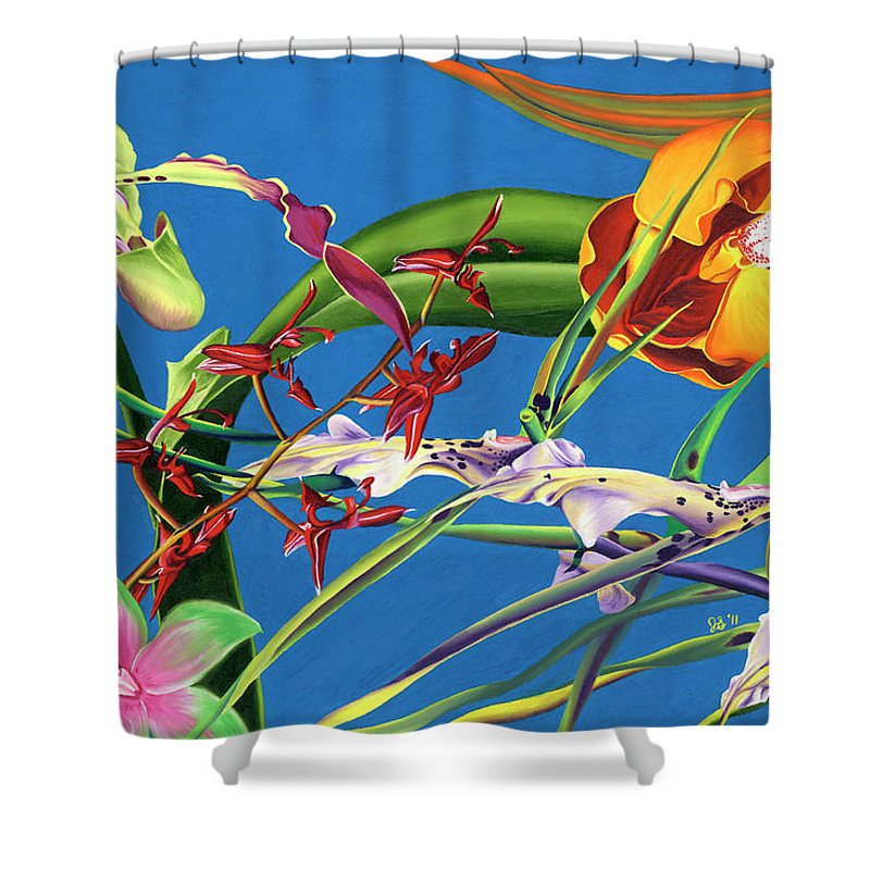 Enter the Orchids  - Shower Curtain