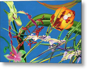 Enter the Orchids  - Metal Print