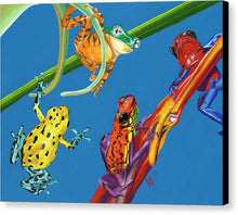 Load image into Gallery viewer, Frog Quartet - Canvas Print
