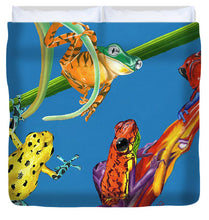 Load image into Gallery viewer, Frog Quartet - Duvet Cover
