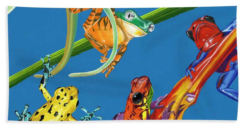 Frog Quartet - Beach Towel