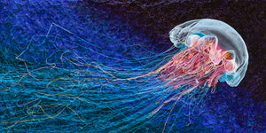 Jellyfish Rising 10x20" Poster