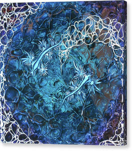 Blue Dragon Duo  - Canvas Print