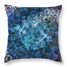 Load image into Gallery viewer, Blue Dragon Duo  - Throw Pillow
